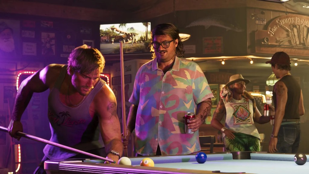 Cal Hampton at a dive bar pool table