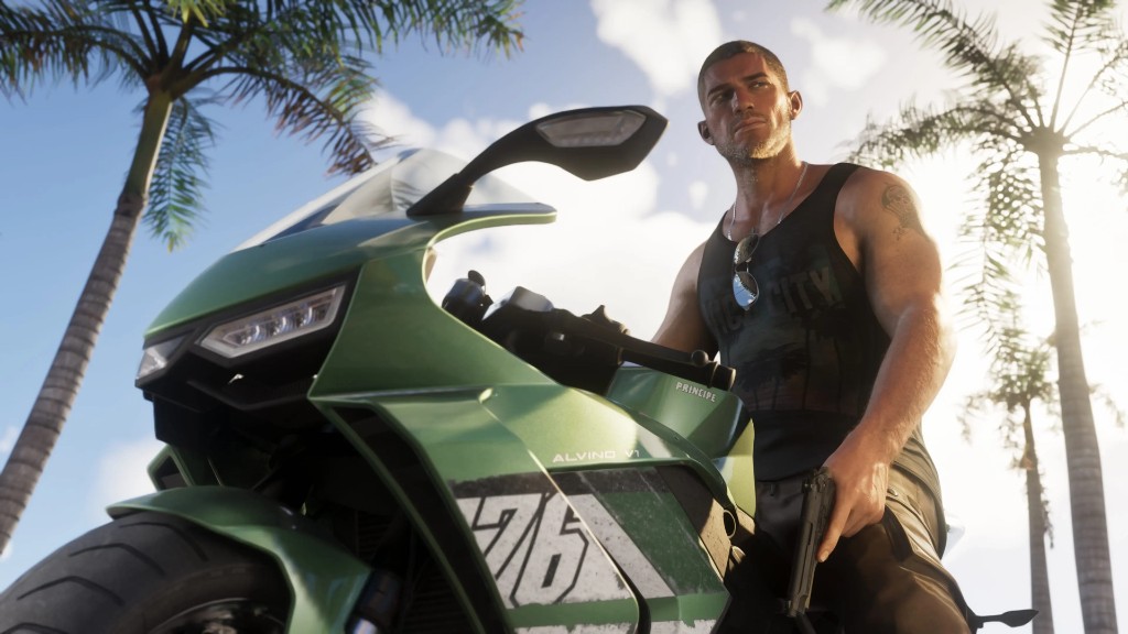 Jason Duval on a green sports motorcycle