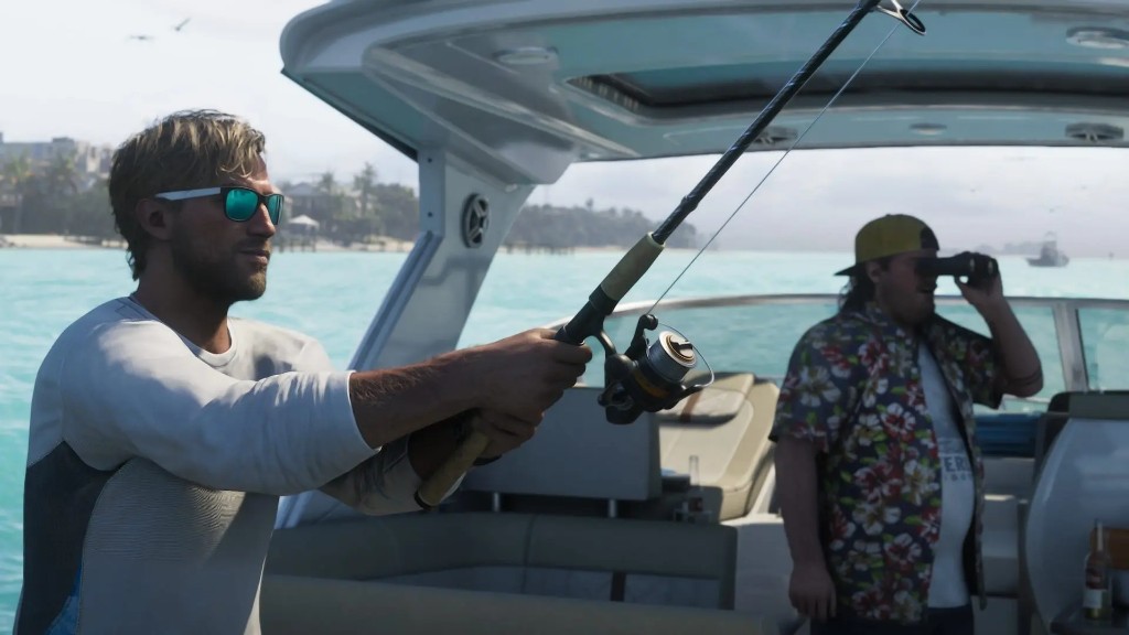 Jason Duval fishing on a boat with Cal