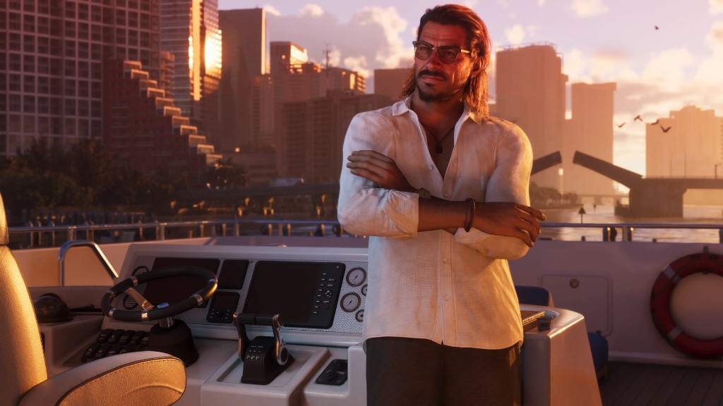Raul Bautista on a yacht overlooking the skyline